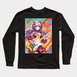 Bass Guitar Anime Long Sleeve T-Shirt